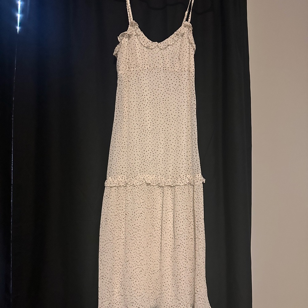 Kut from the Kloth Cream and Gold Maxi Dress